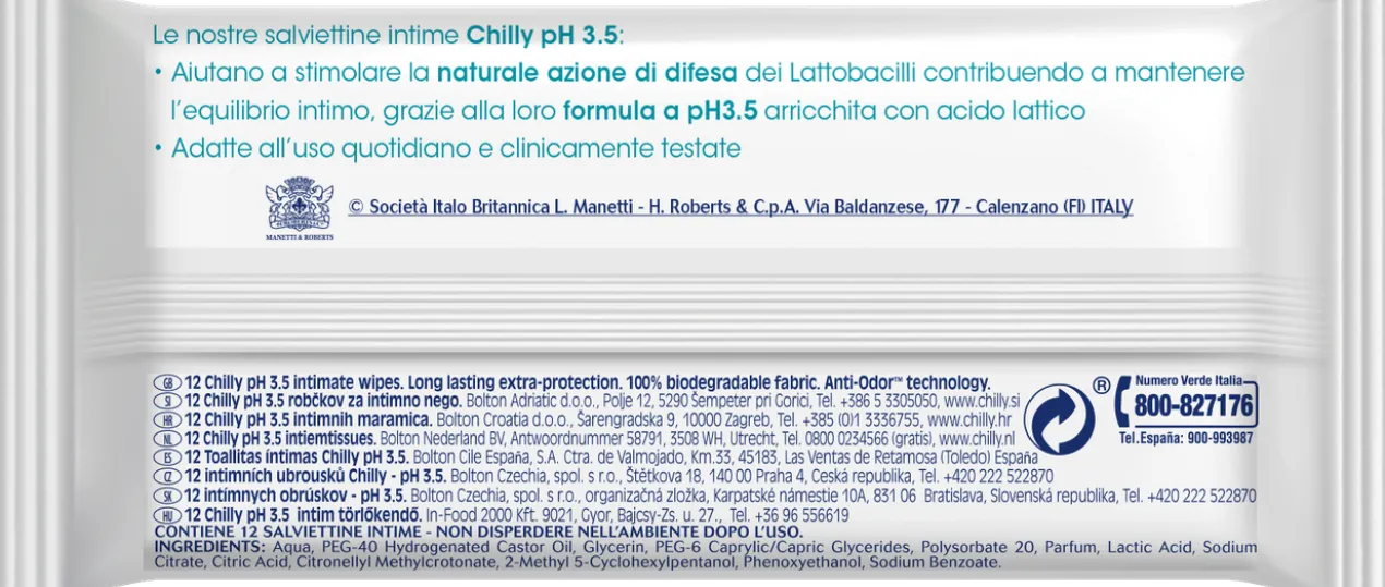 Lingettes intimes Extra Protection pH 3,5