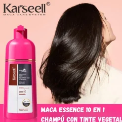 Maca Essence Shampoing Colorant 10 en 1 Noir