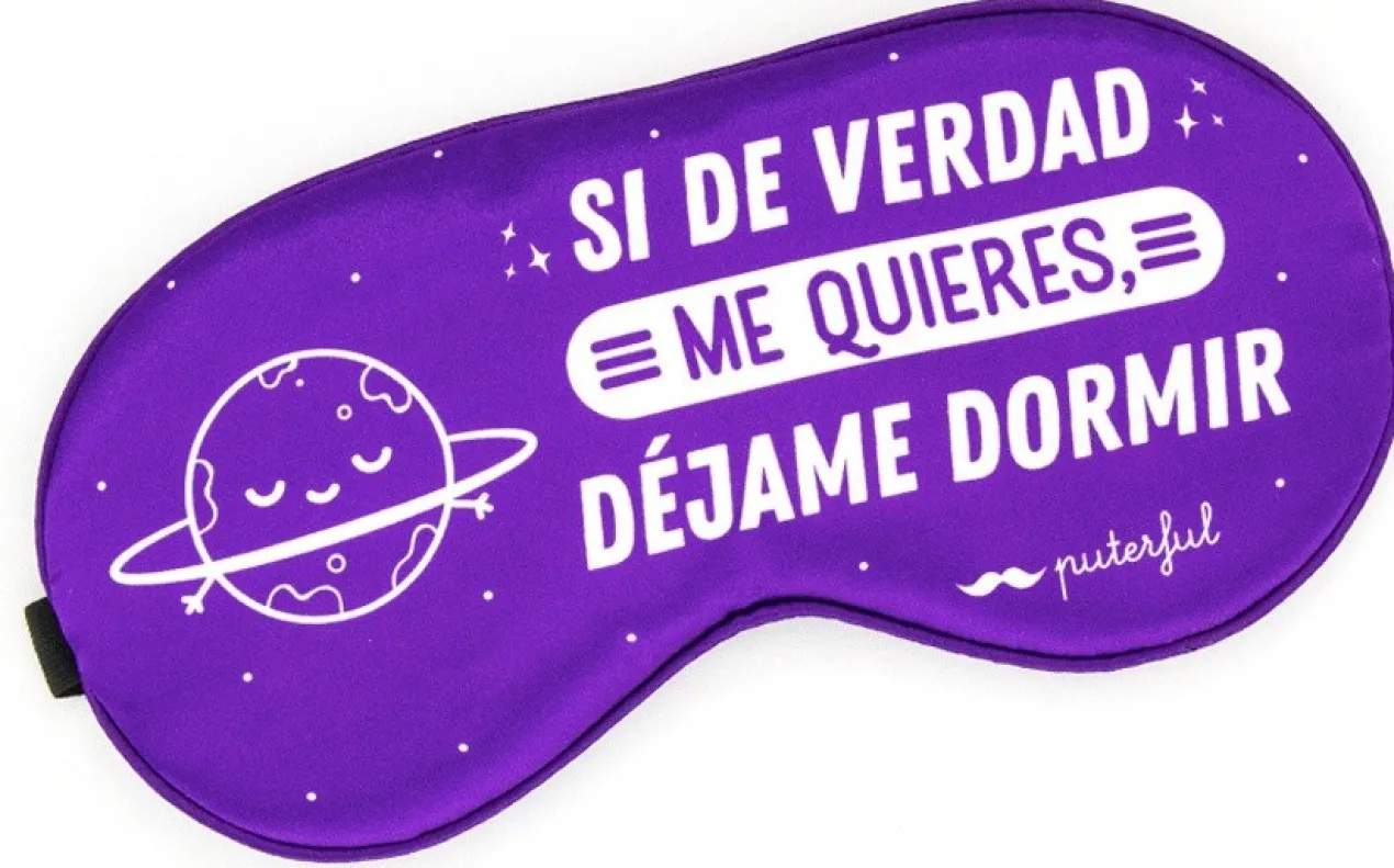 Masque de Sommeil Satin Violet Laissez-moi Dormir