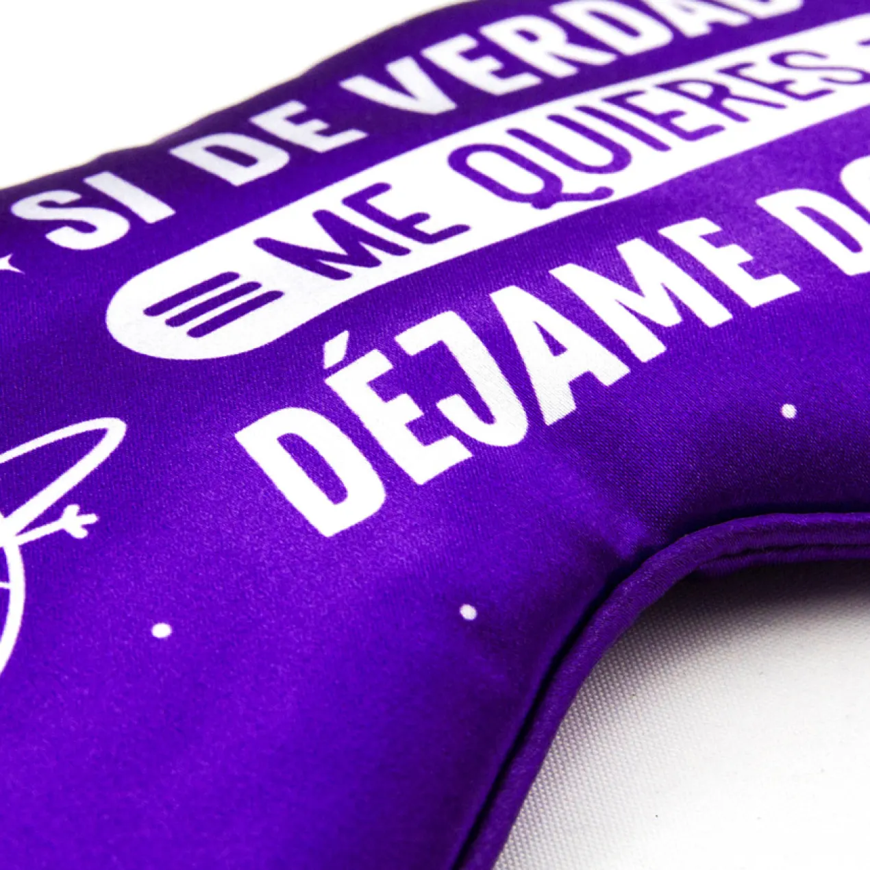 Masque de Sommeil Satin Violet Laissez-moi Dormir