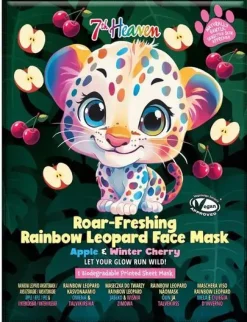 Masque en Tissu Animal Rainbow Leopard