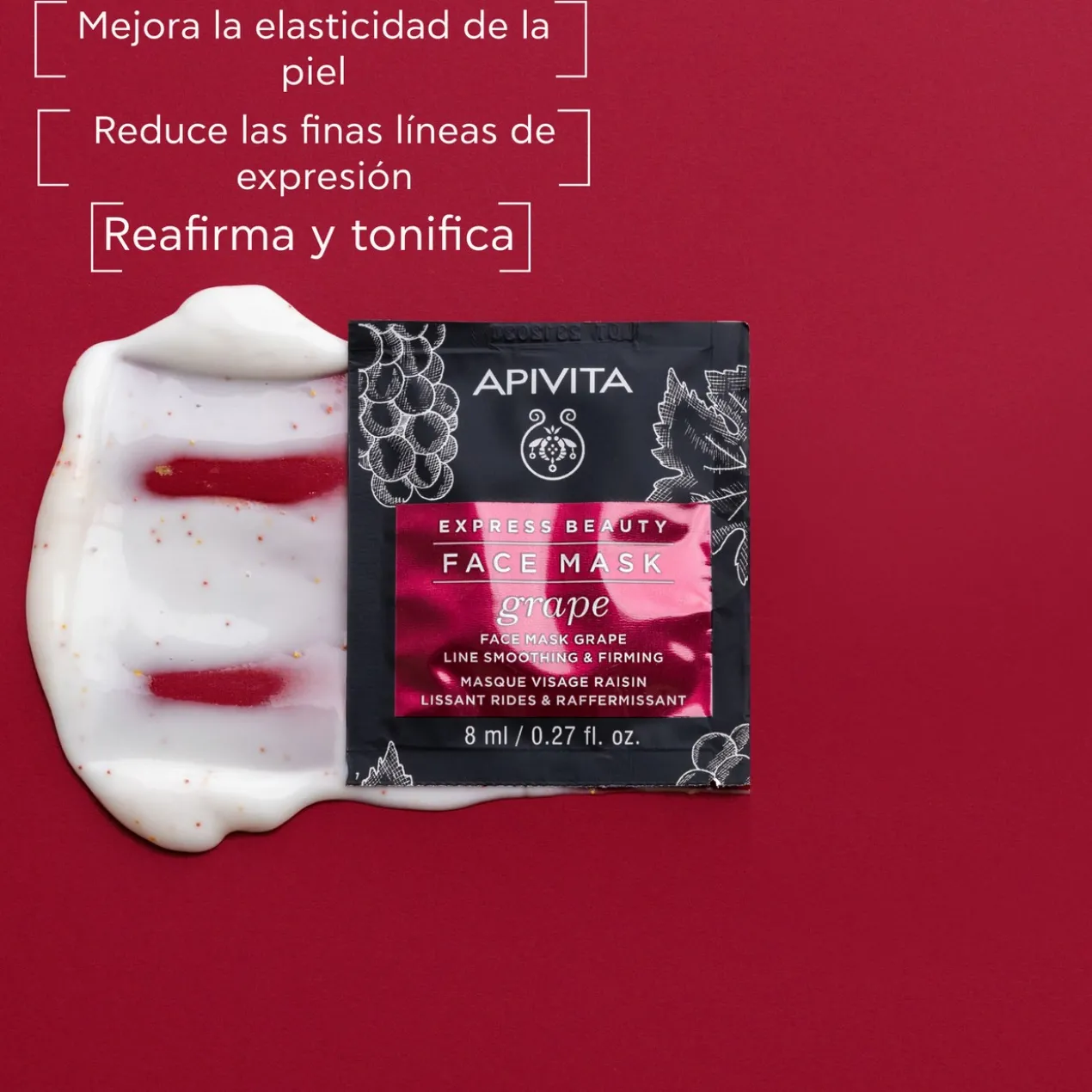Masque Facial Anti-Rides et Raffermissant à la Vigne