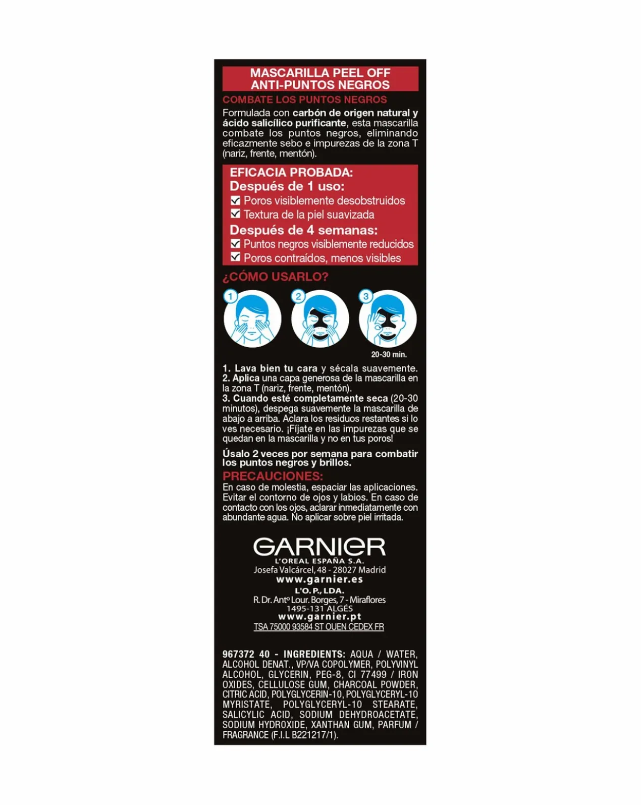 Masque peel-off anti-points noirs Pure Active