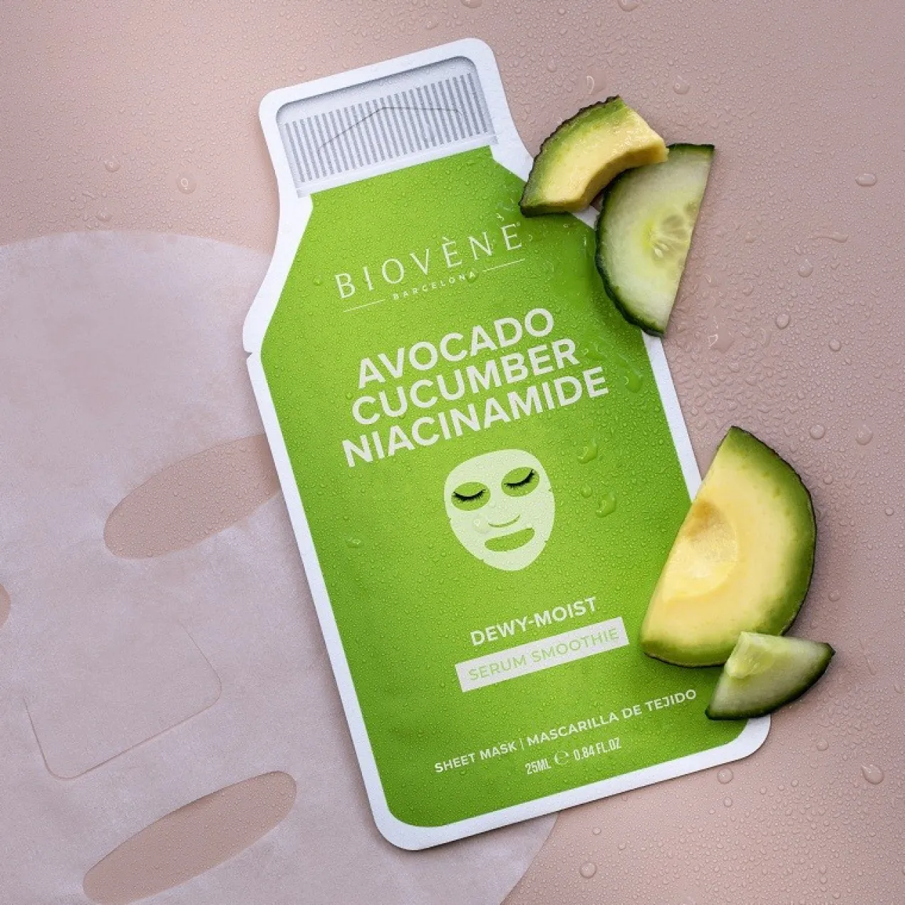 Masque Visage Dewy Moist Avocat, Concombre et Niacinamide