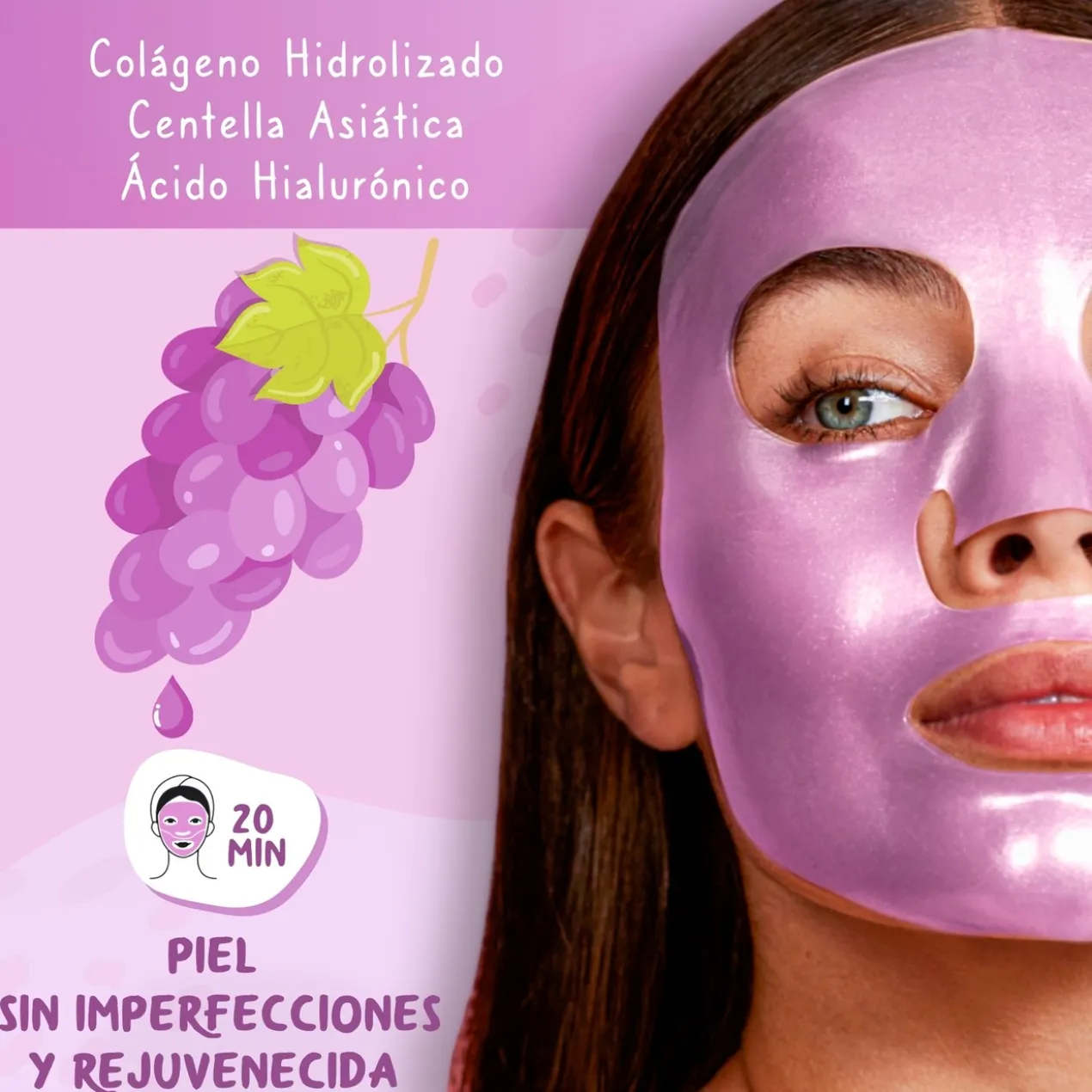 Masque Visage Hydrogel Antioxydant Raisin