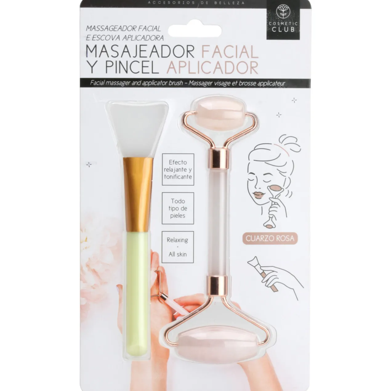 Masseur Visage & Pinceau Applicateur