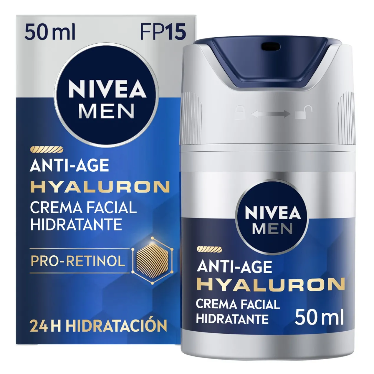 Men Crème Hyaluron Anti-âge FP15