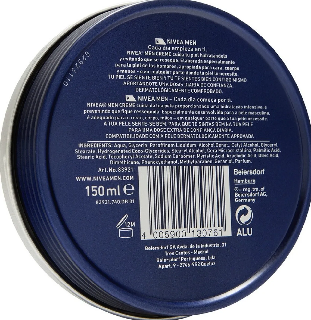 Men Crème Visage Mains Corps