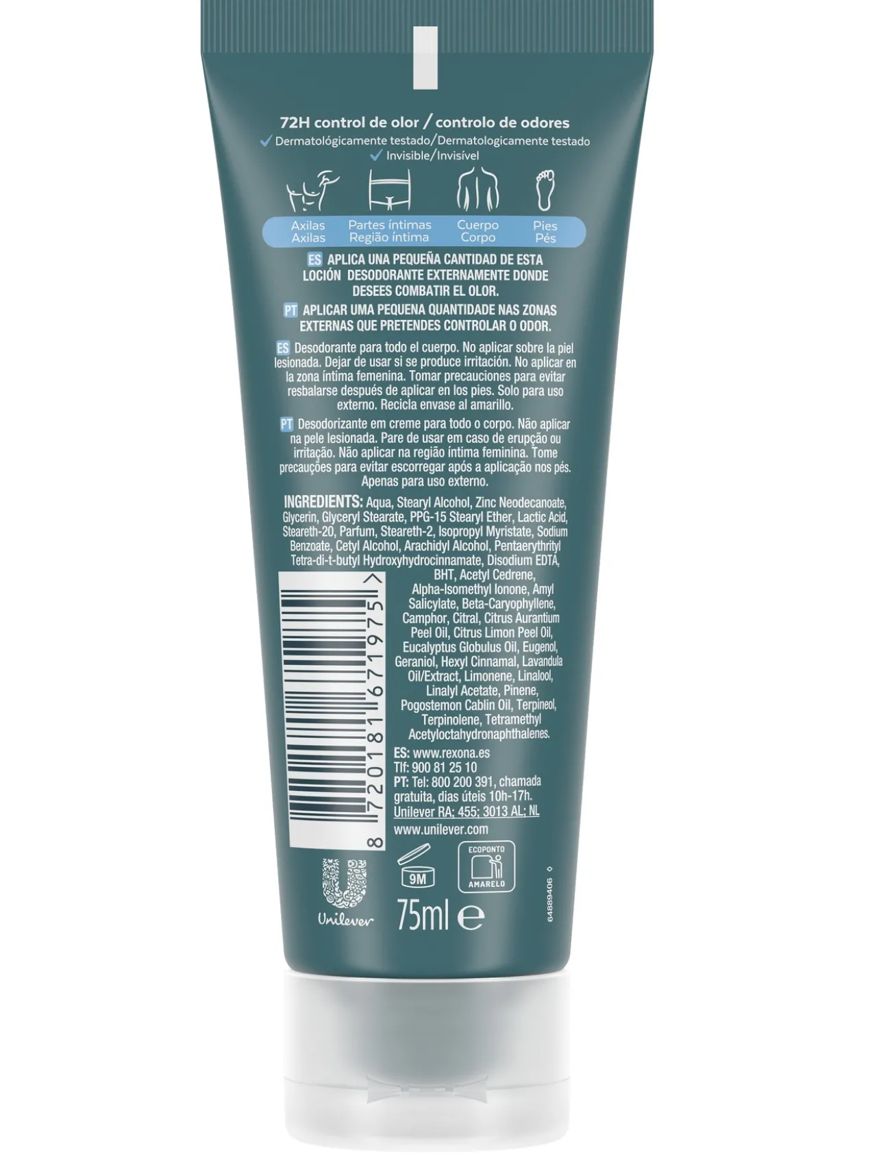 Men Déodorant Crème All Over Body Ocean Rush