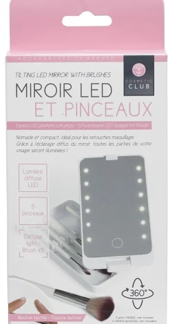 Miroir LED avec pinceaux