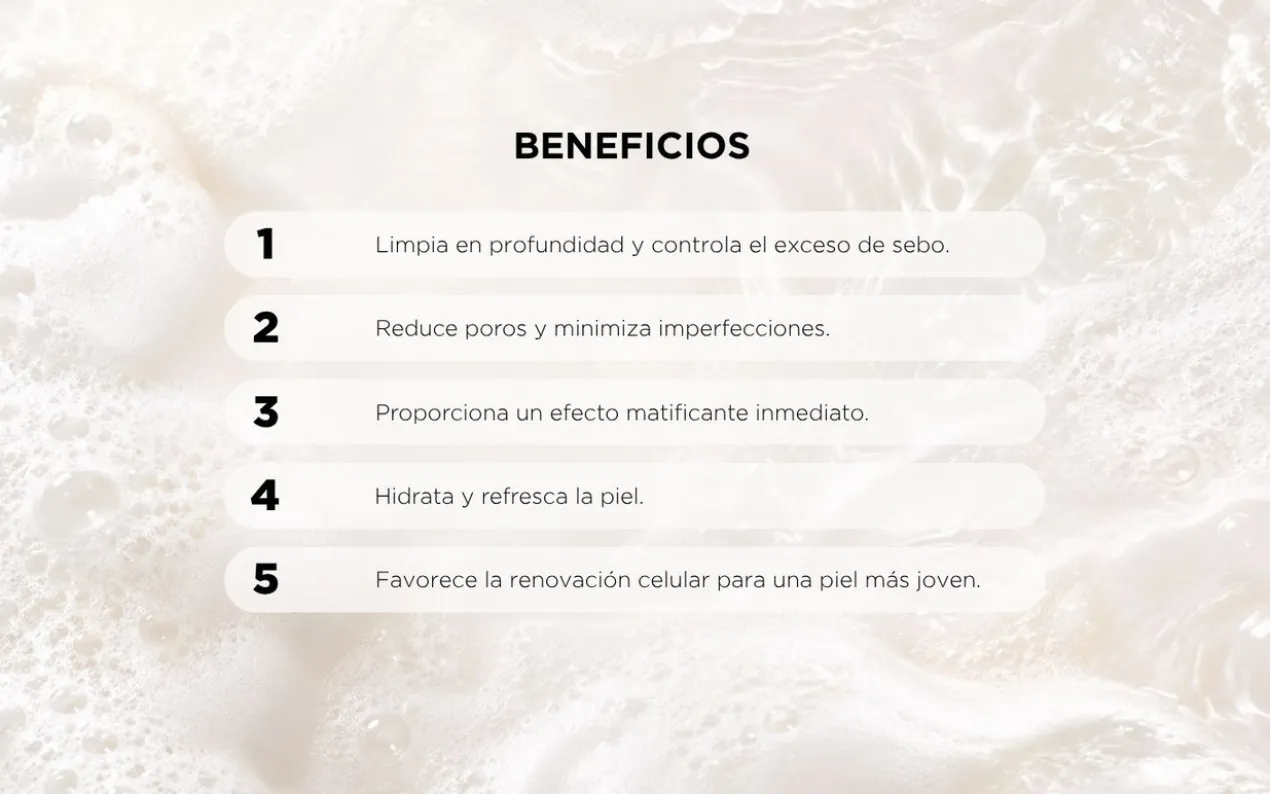 Mousse nettoyante visage anti-imperfections et anti-âge