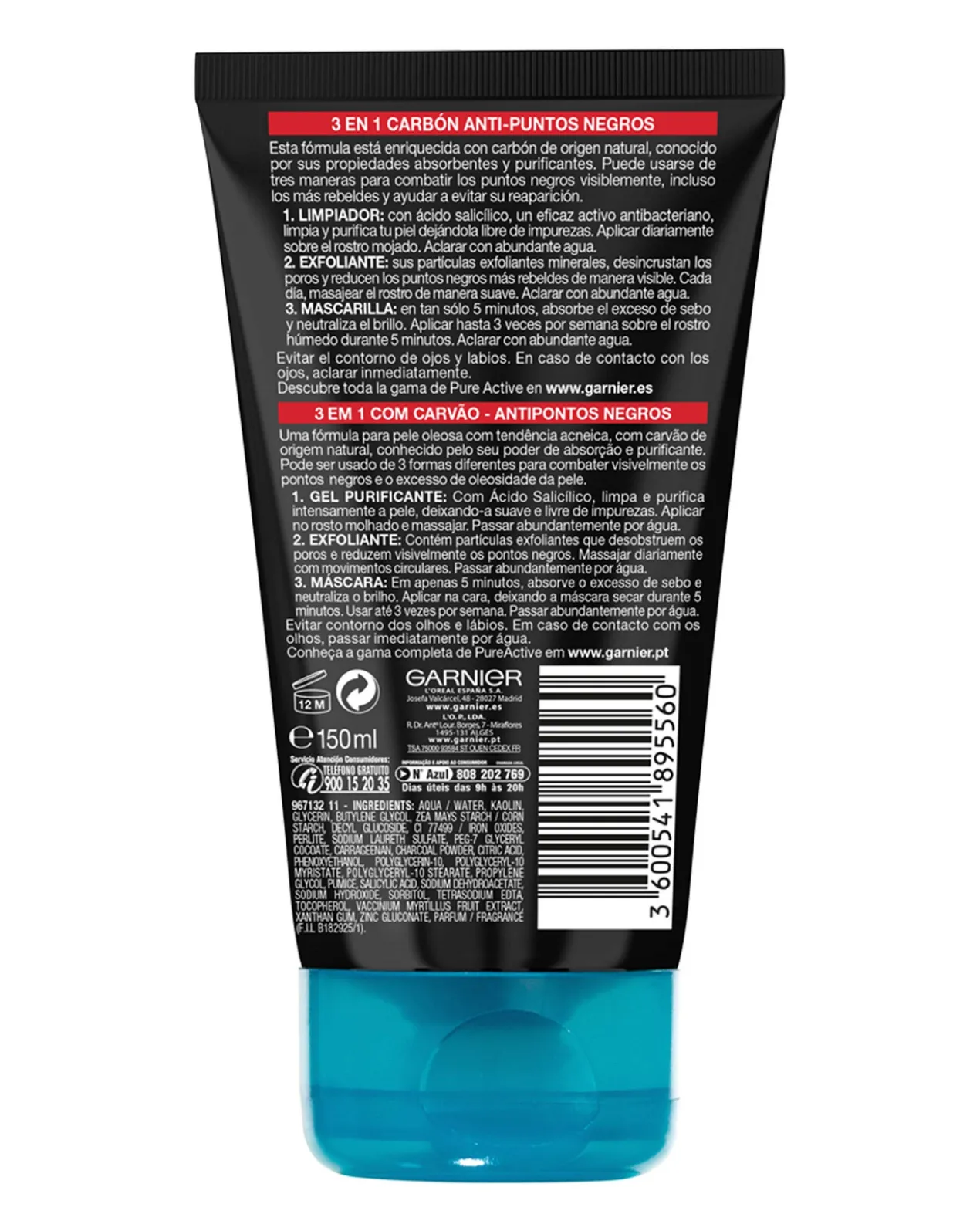 Nettoyant 3en1 Pure Active Charbon