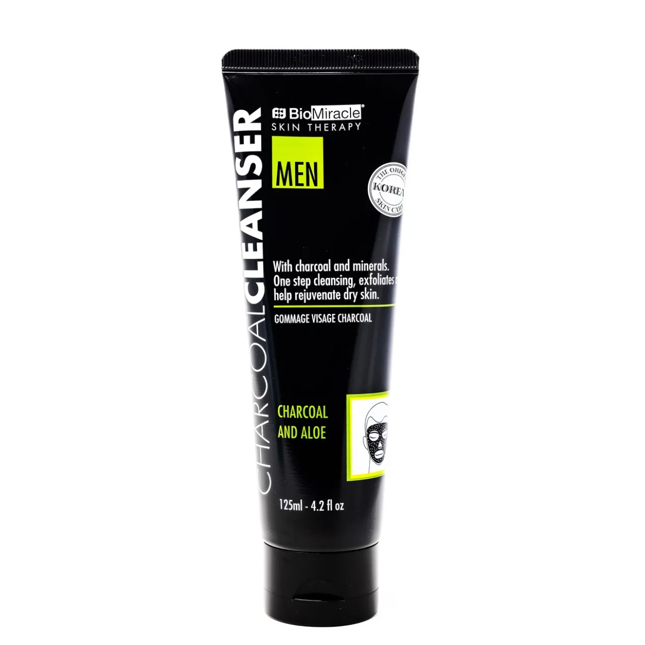 Nettoyant Visage au Charbon et Aloe Vera pour Homme