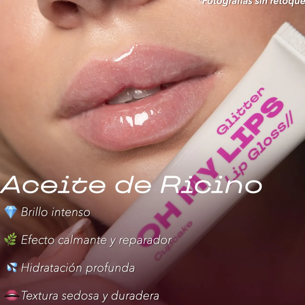 Oh My Lips Glitter Lip Gloss Cupcake