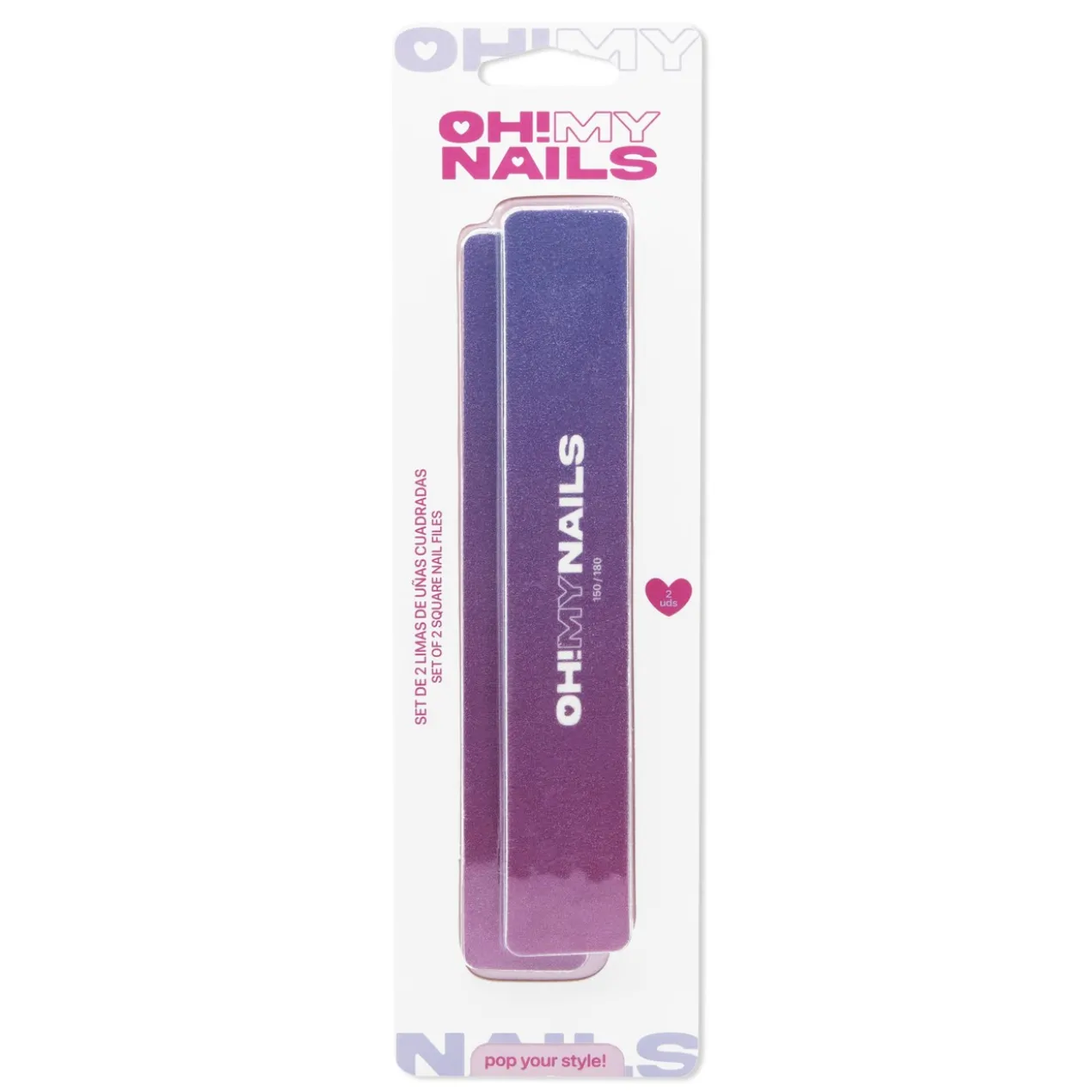 Oh My Nails Set 2 Limes Ongles Carrées