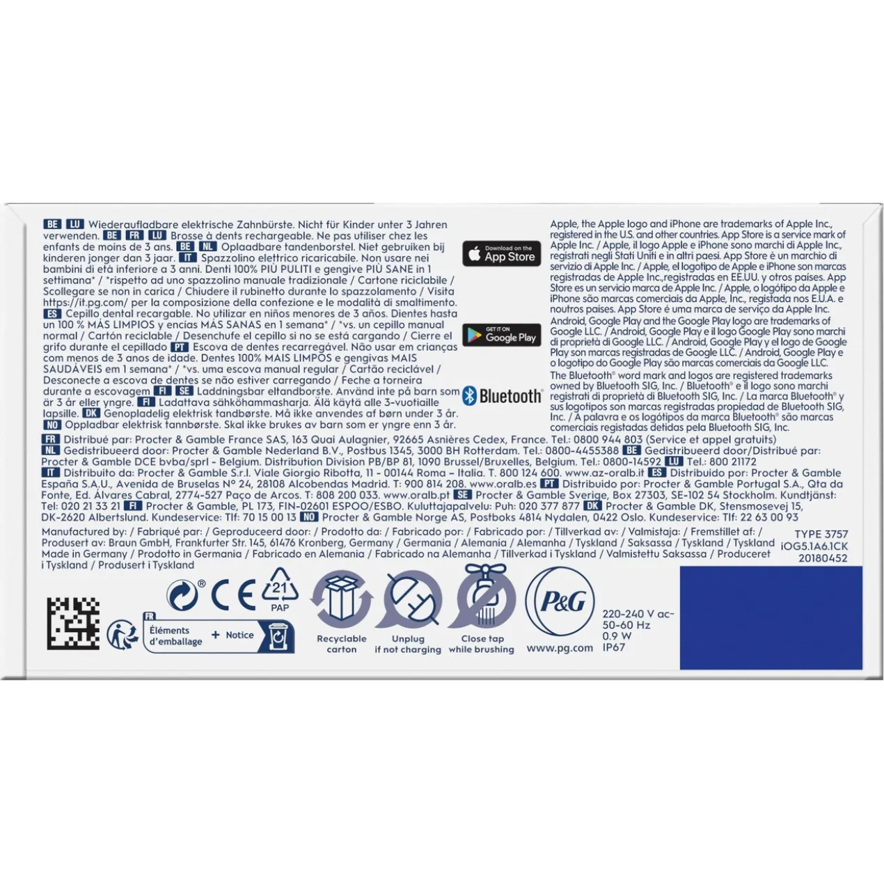 Oral-B iO 5N Brosse à Dents Électrique Blanche