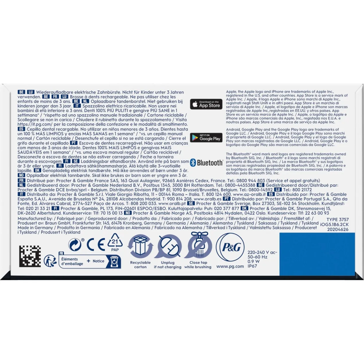 Oral-B iO 3S Brosse à Dents Électrique Noire