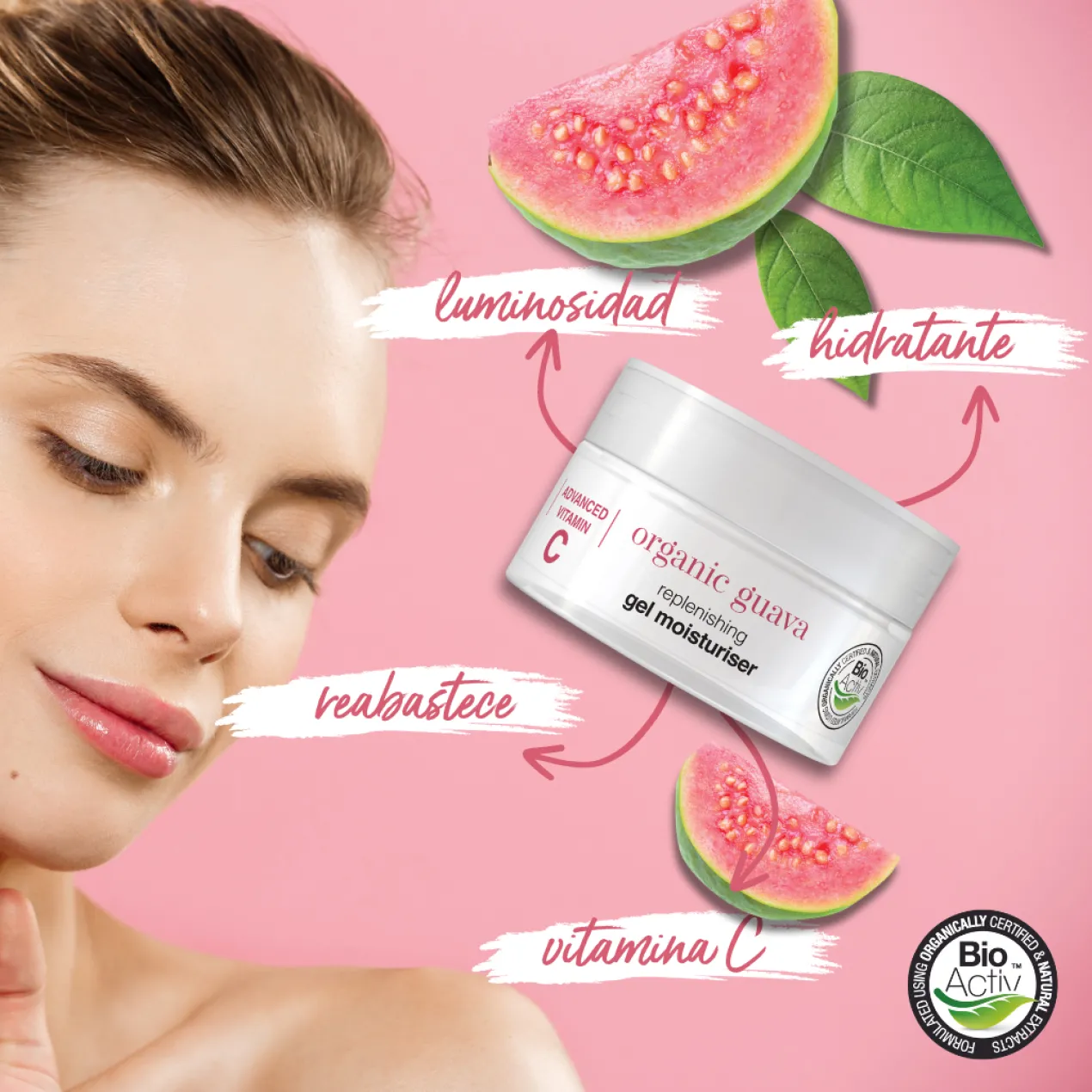 Organic Guava Gel hydratant pour le visage à la goyave