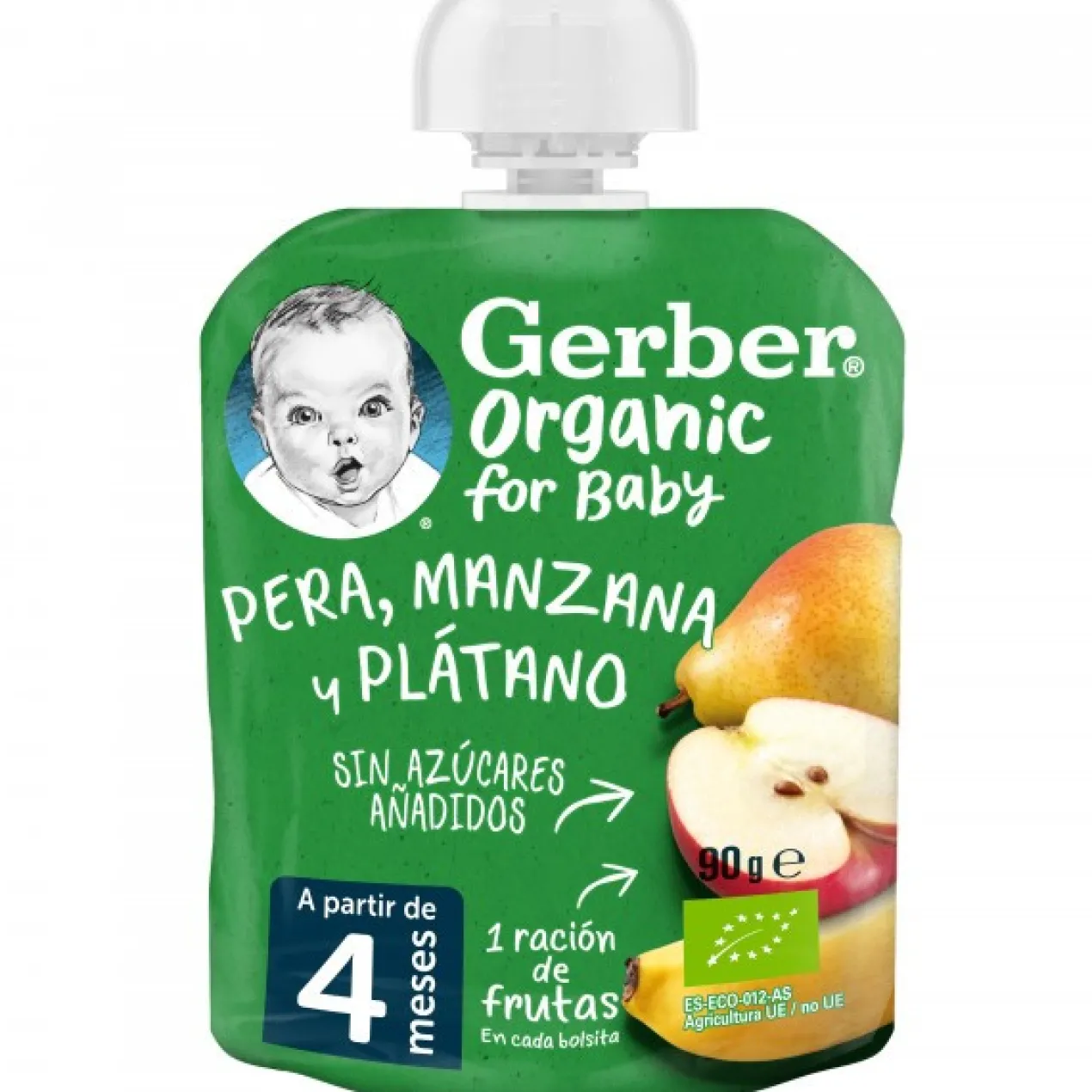 Organic Pouch Poire, Pomme, Banane +4 mois