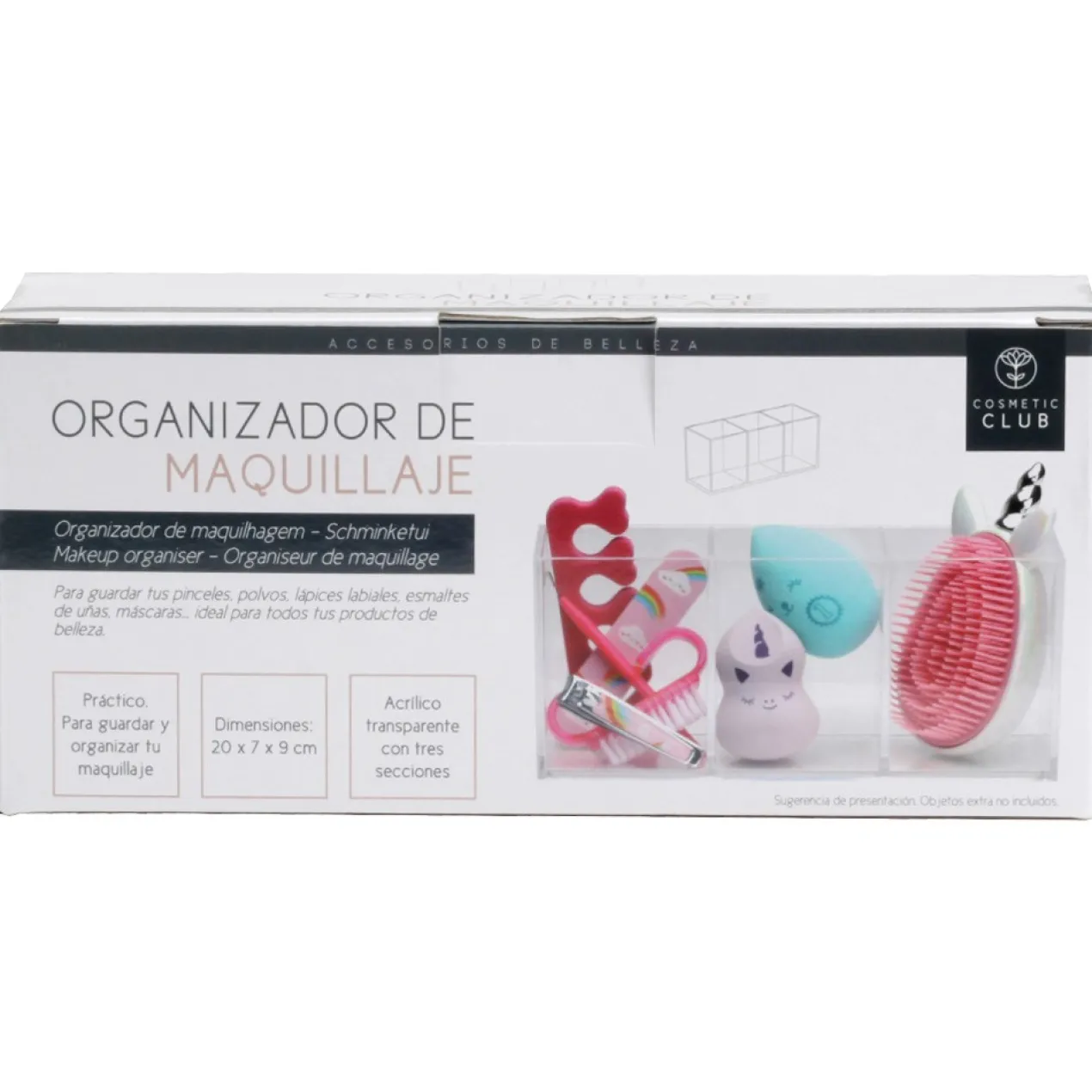 Organisateur de Maquillage Trois Compartiments