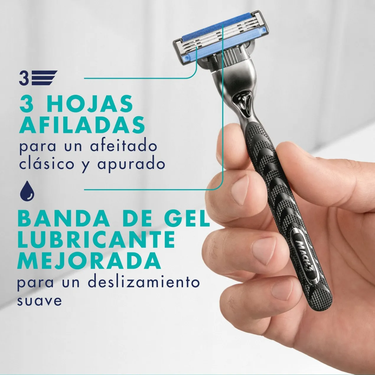 Pack Économique Gillette Mach3 7+1 Recharges pour Rasoir Homme