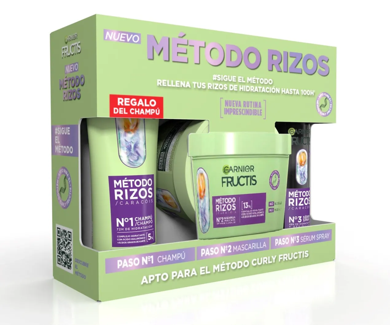 Pack Garnier Fructis Méthode Boucles Shampooing + Sérum + Masque