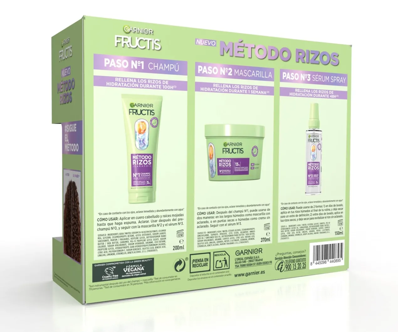 Pack Garnier Fructis Méthode Boucles Shampooing + Sérum + Masque