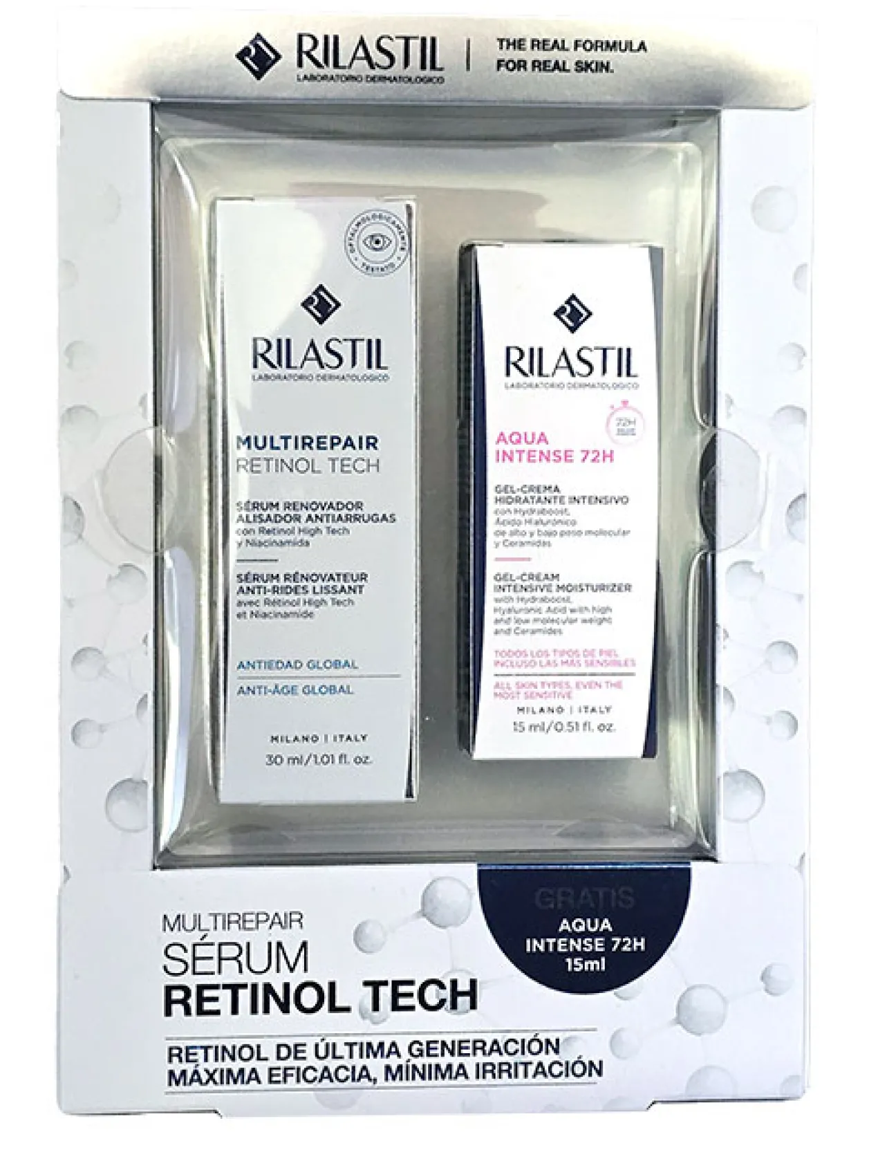 Pack Multirepair Retinol Tech Sérum + Mini Aqua Intense 72H Gel-Crème