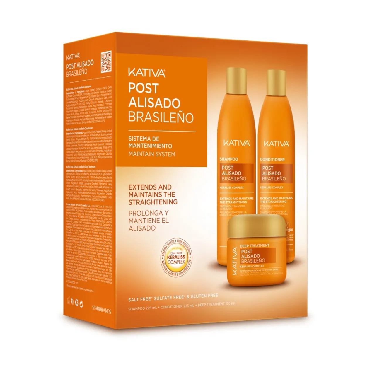 Pack Post-Lissage Brésilien Système de Maintenance Shampooing + Après-shampoing + Traitement