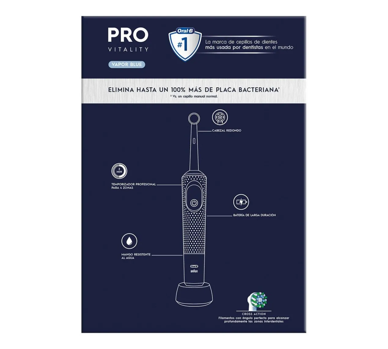 Pack Pro Vitality Brosse à Dents Électrique + Dentifrice Advanced + Têtes de Rechange