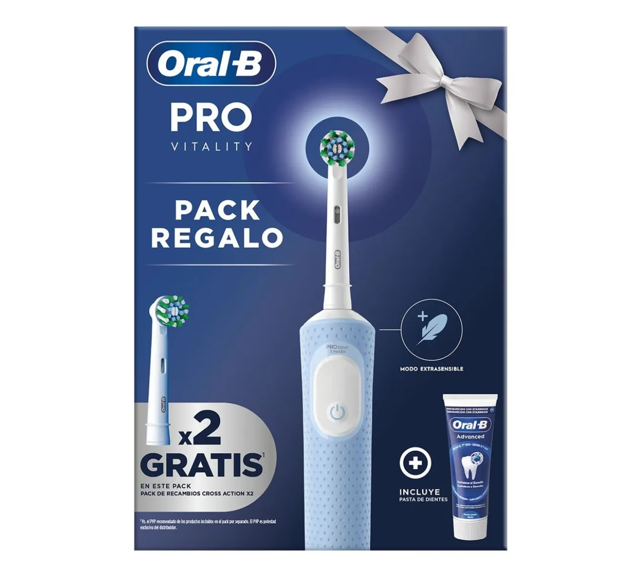 Pack Pro Vitality Brosse à Dents Électrique + Dentifrice Advanced + Têtes de Rechange
