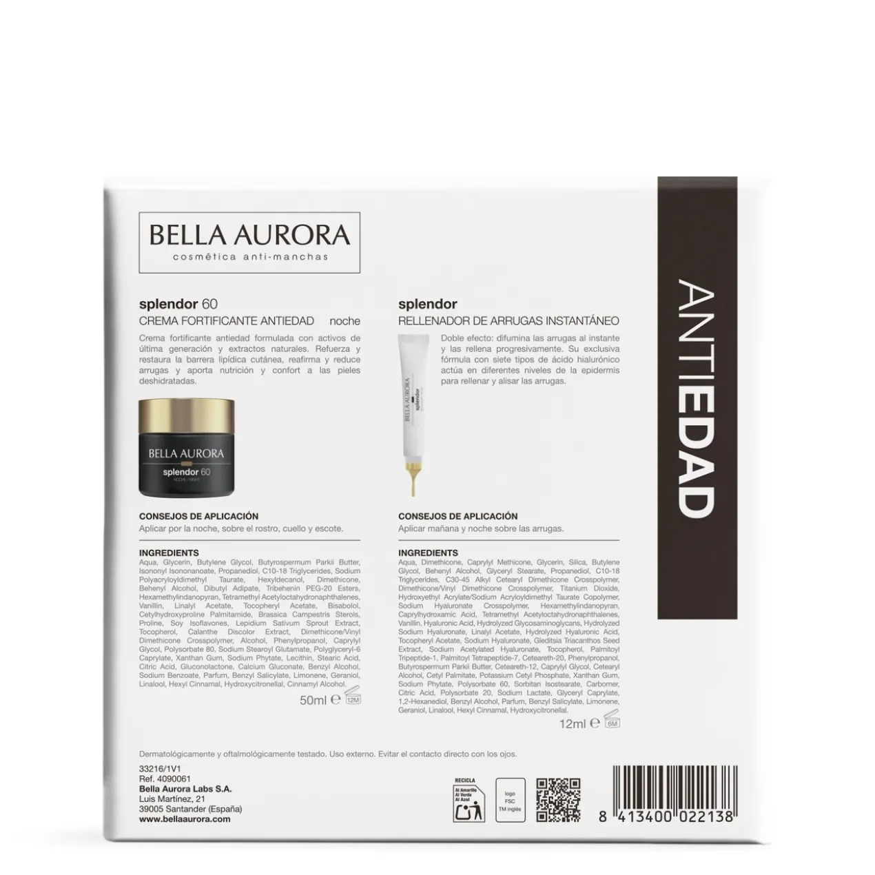 Pack Splendor 60 Rituel Nocturne Anti-Âge