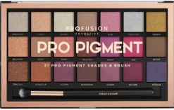 Palette de Fards à Paupières Pro Pigment 21 Teintes + Pinceau