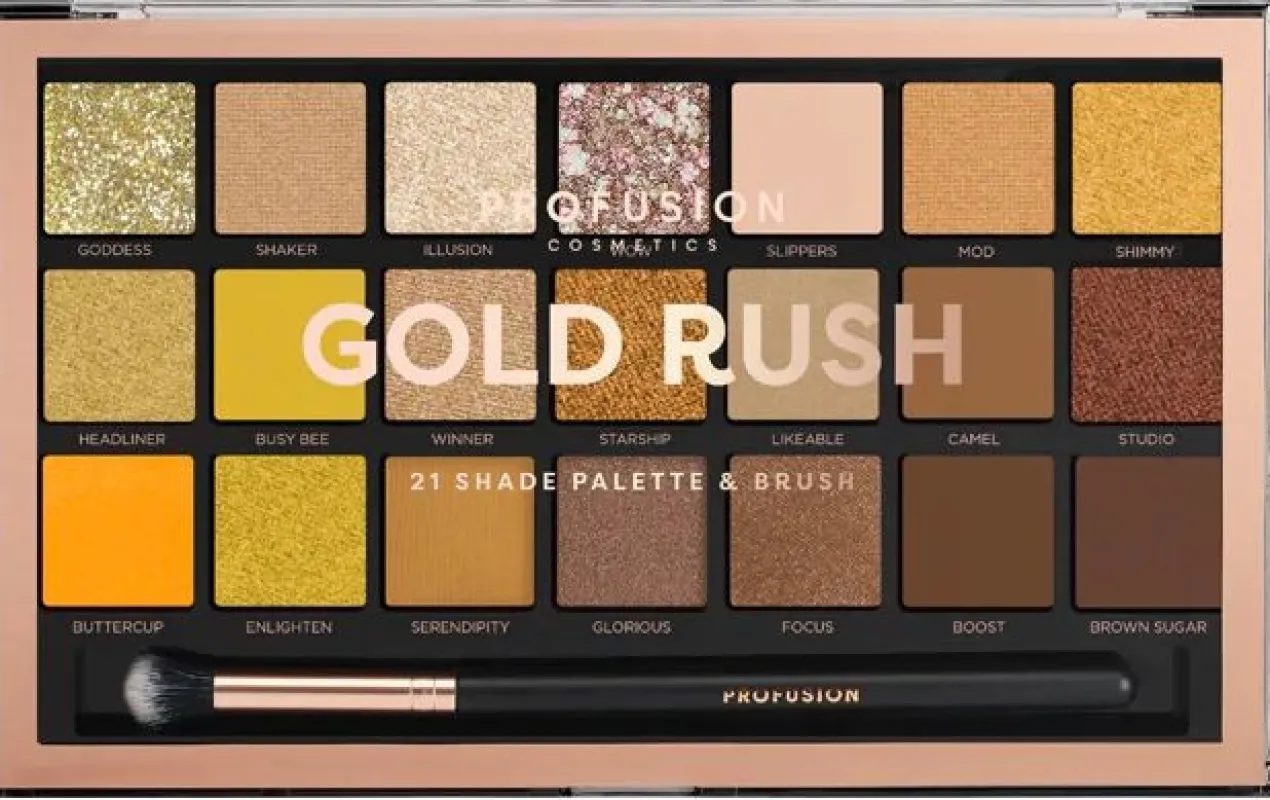 Palette Gold Rush 21 fards + pinceau