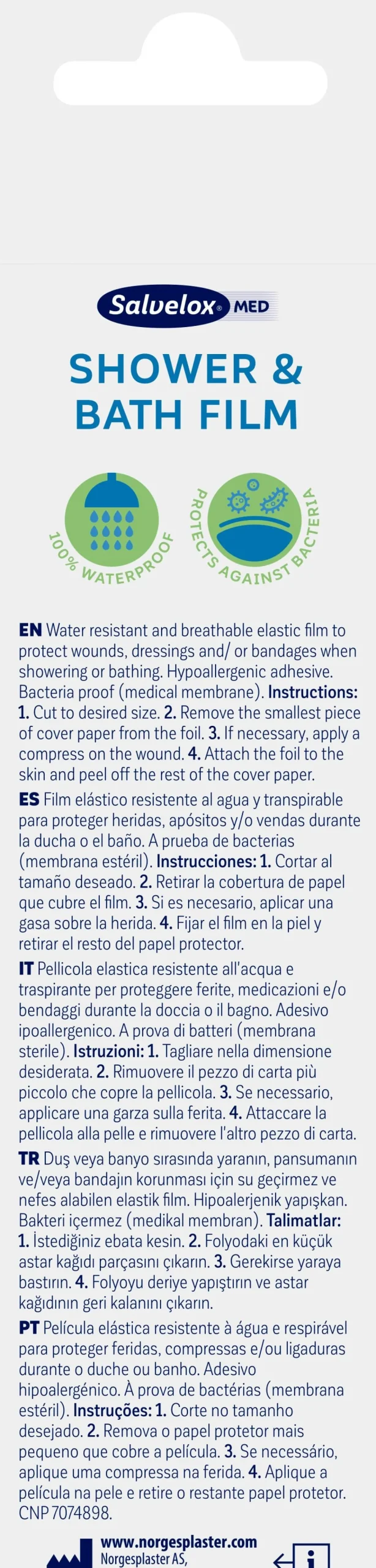 Pansement protecteur pour la douche et le bain