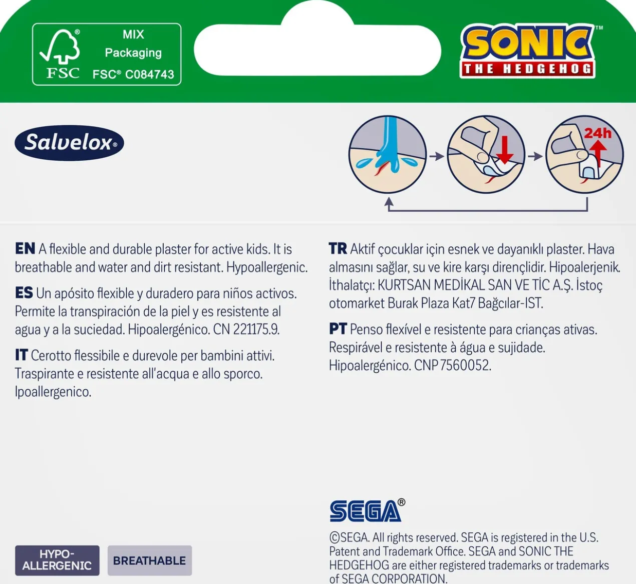 Pansements Enfants Sonic