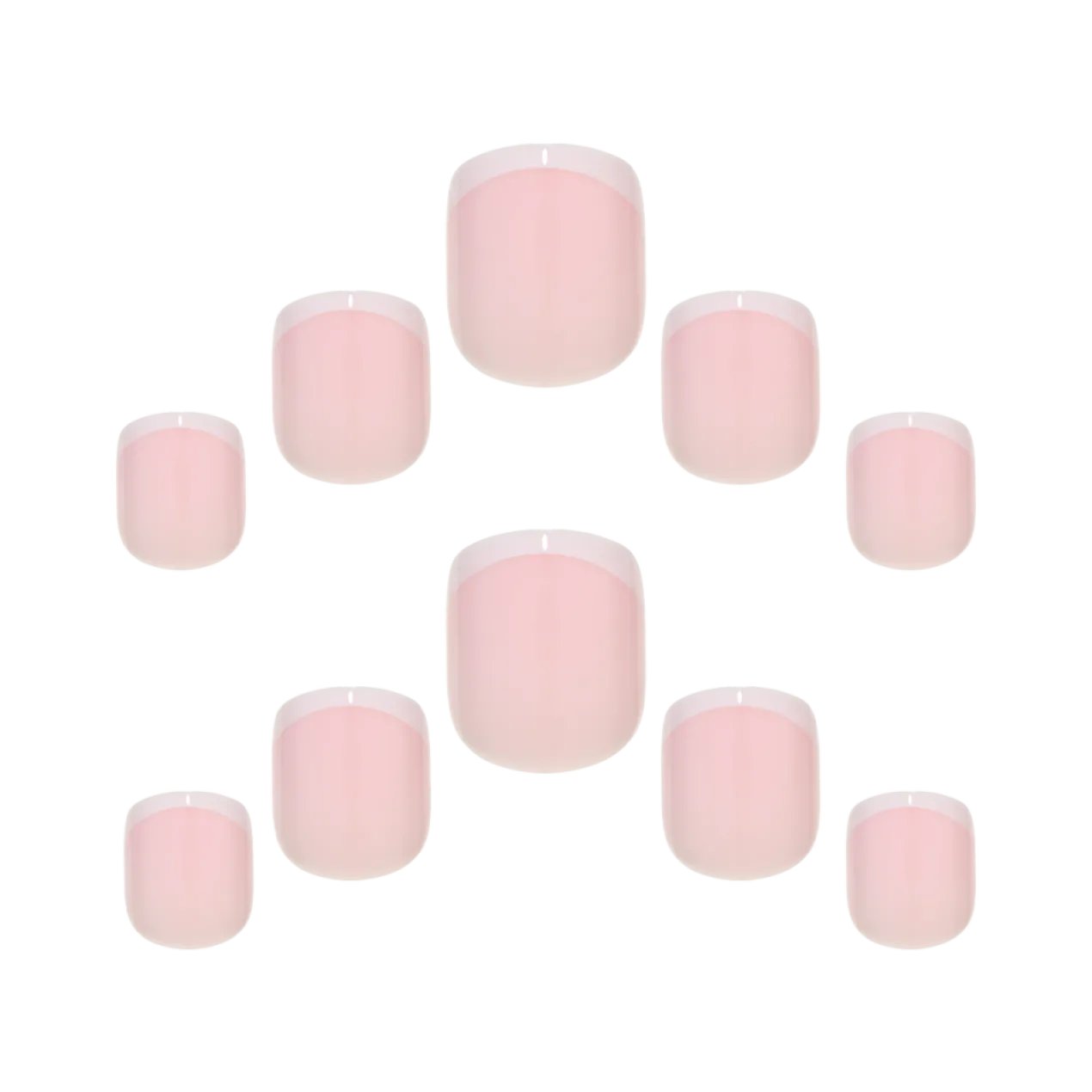 Petite Gel Finish French 154 Faux Ongles