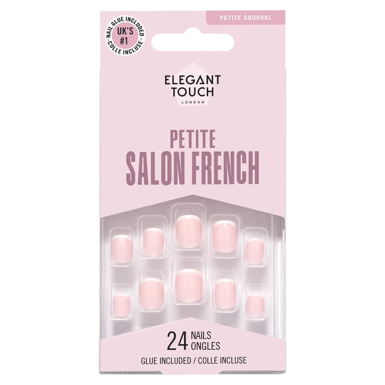 Petite Gel Finish French 154 Faux Ongles