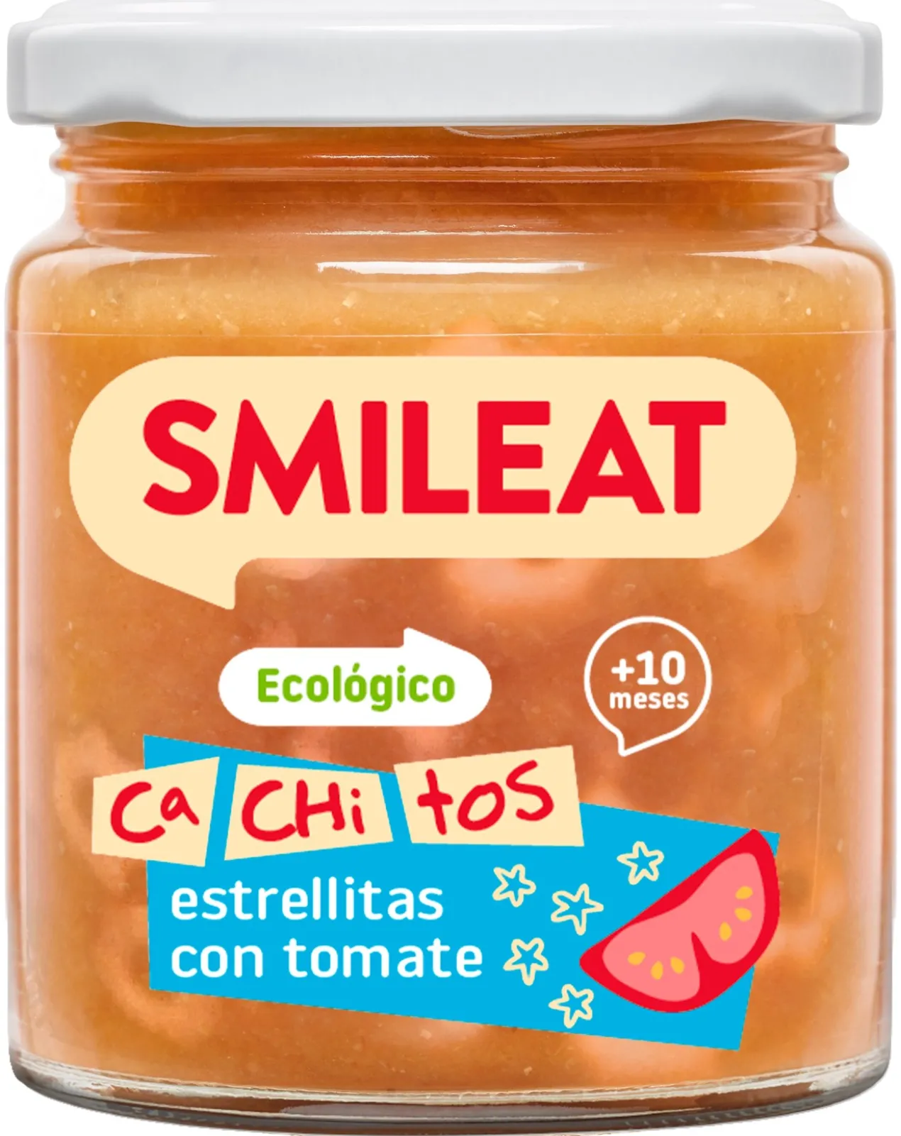 Petit pot de pâtes étoiles à la tomate +10M