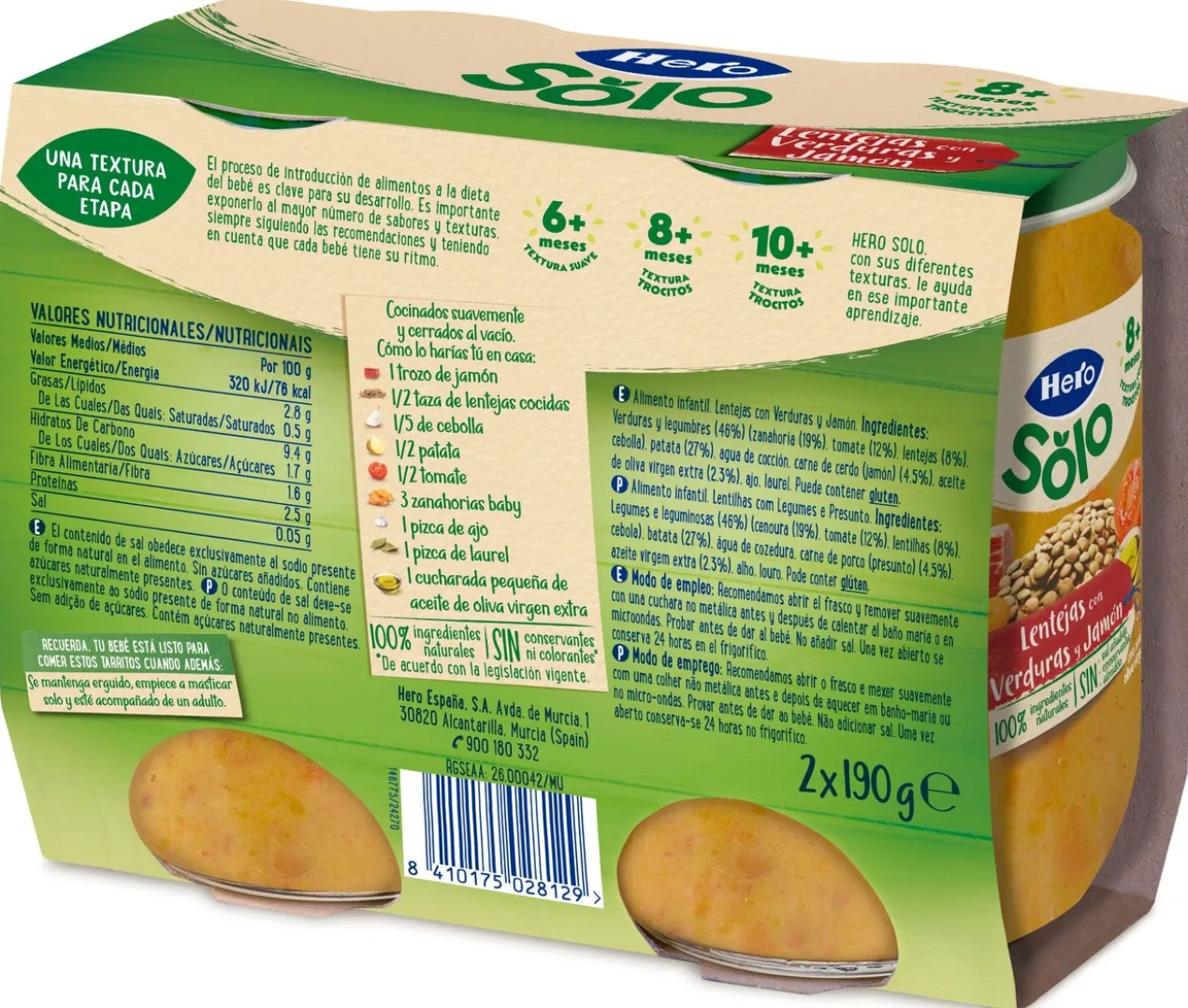 Petits Pots Légumes et Lentilles +8 Mois