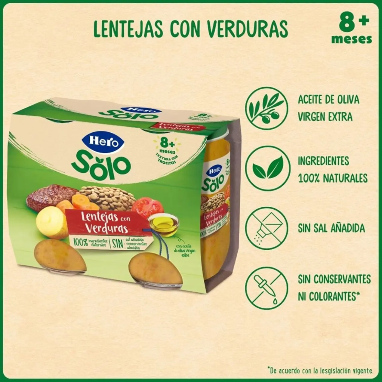 Petits Pots Légumes et Lentilles +8 Mois