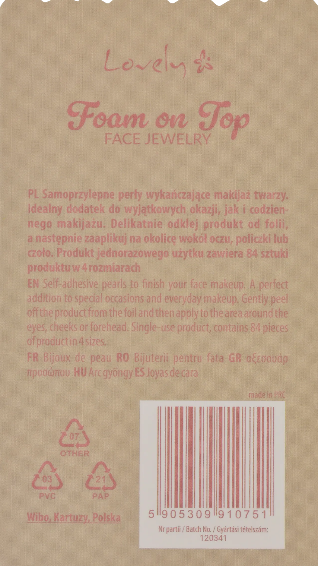 Pierres Stickers Visage Foam On Top