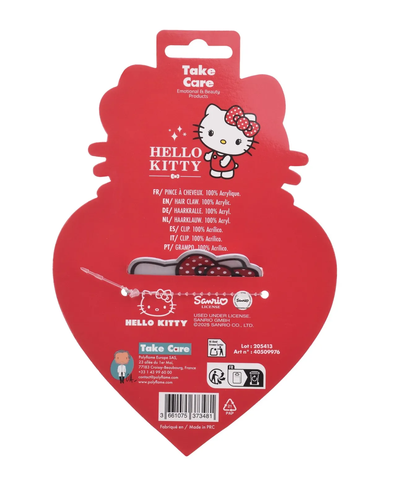 Pince à Cheveux Hello Kitty