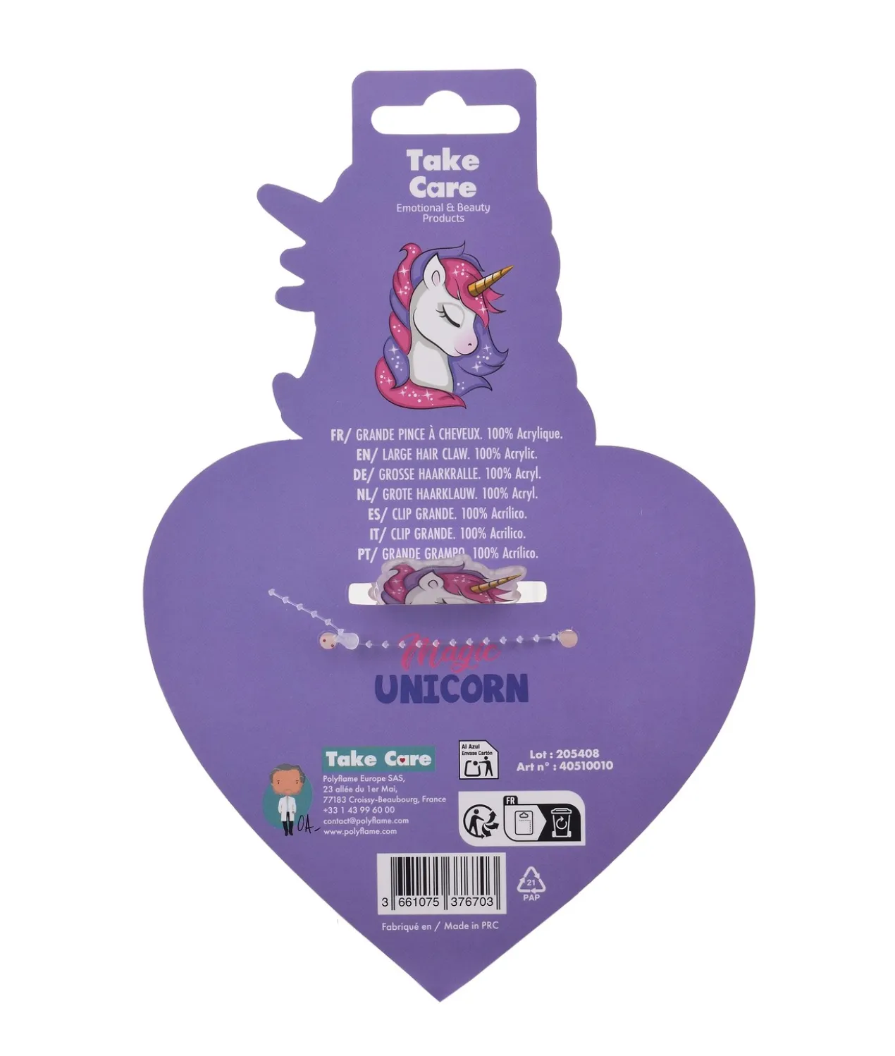 Pince à Cheveux Licorne