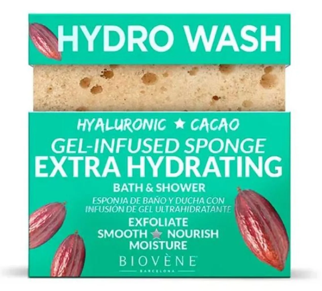 Éponge de douche et bain hydratante
