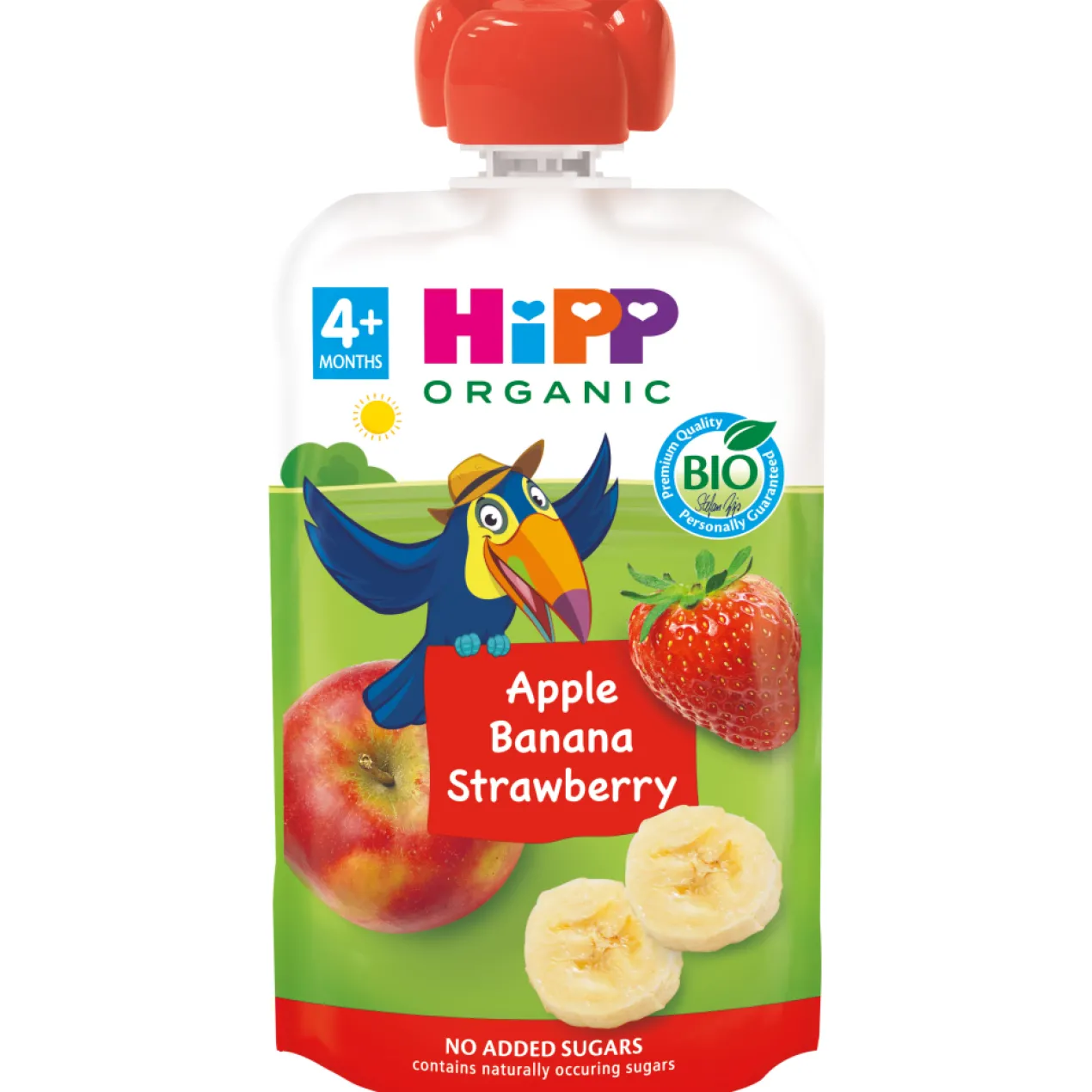 Pouche 100% Fruits Banane, Pomme et Fraise BIO