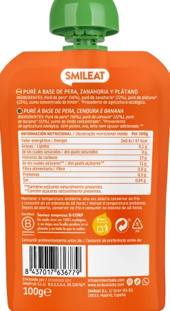 Pouch Poire, Banane et Carotte