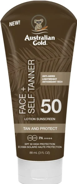 Protection Solaire Visage avec Autobronzant Face + Self Tanner