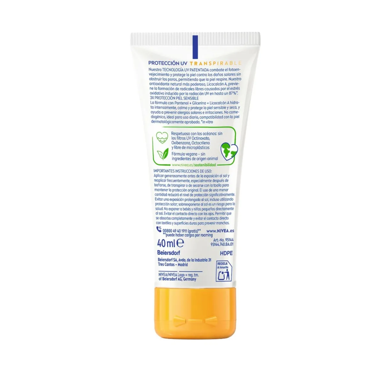 Protection Solaire Visage Sensitive SPF50