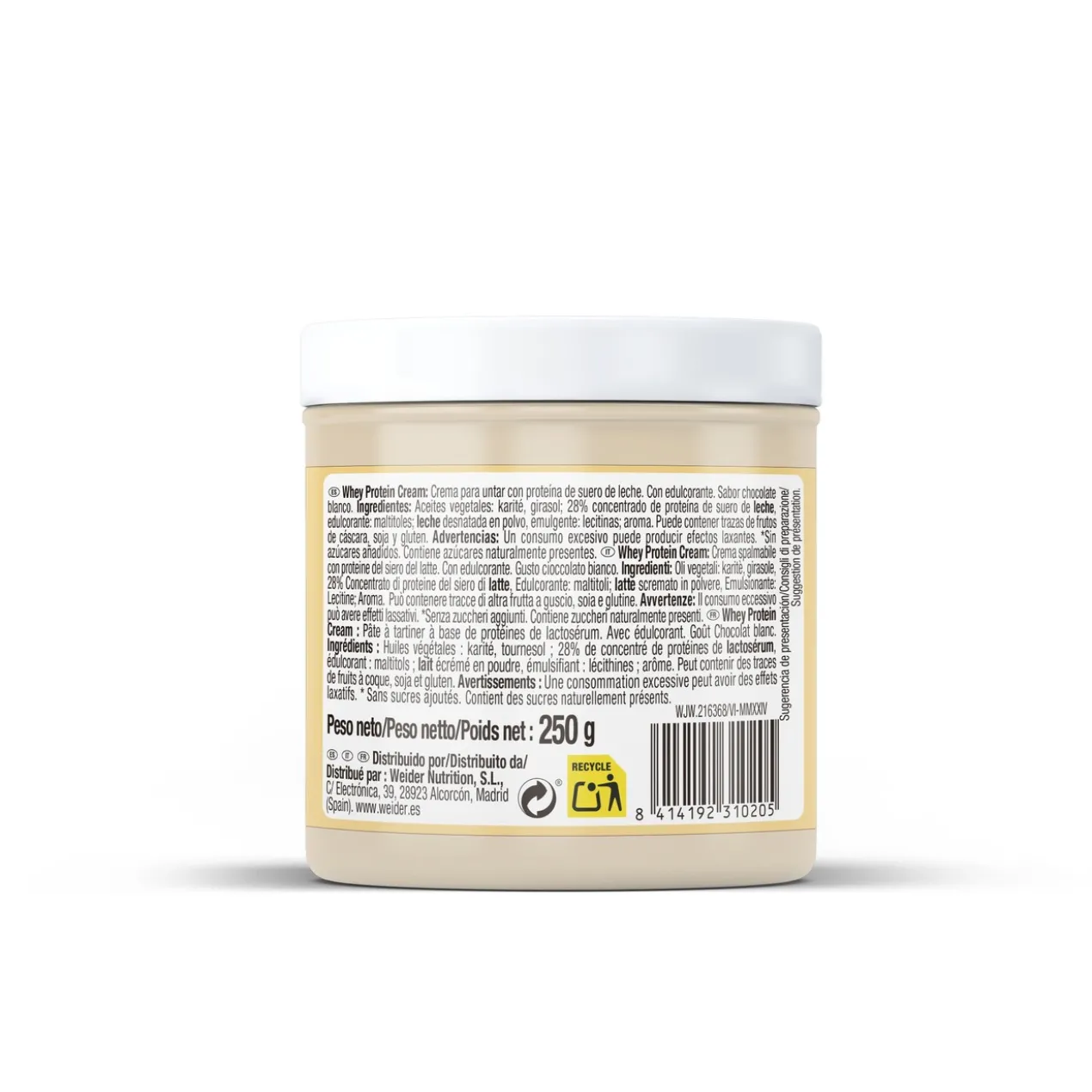 Pâte à tartiner protéinée Whey Protein Choco White